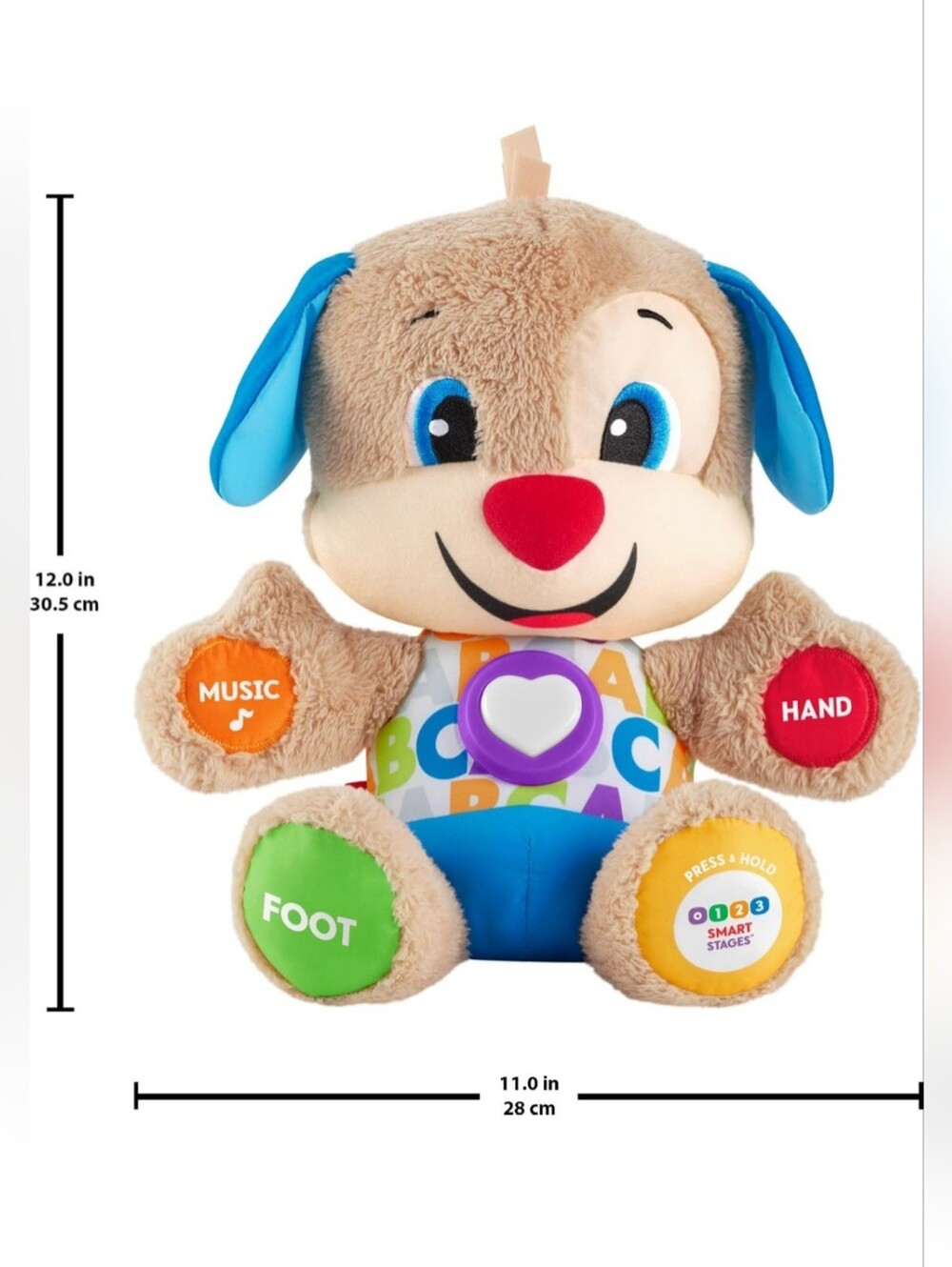 Fisher-Price Laugh & Learn Smart Stages Puppy, Blue ~ Like New & Rare ABC